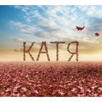 Надпись на картинке с именем Катя