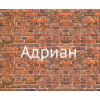 Имя Адриан на кирпичной стене
