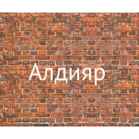 Имя Алдияр на кирпичной стене